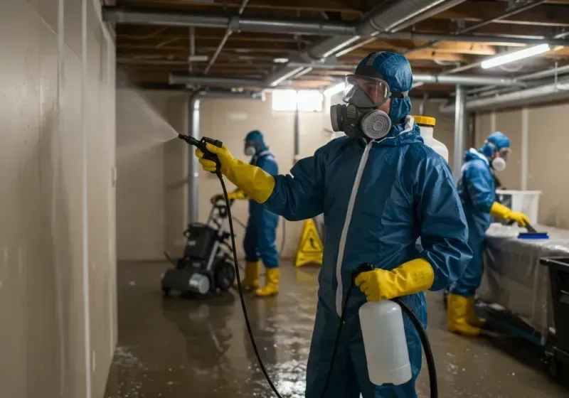 Basement Sanitization and Antimicrobial Treatment process in Lorenzo, TX