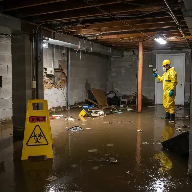 Flooded Basement Electrical Hazard in Lorenzo, TX Property